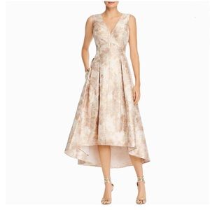 Eliza J V-neck high-low evening dress